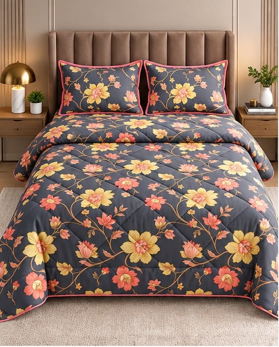 White Leaf Bedsheet 90*100
