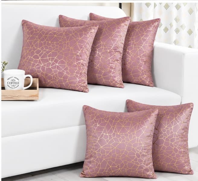Sweethomee Velvet Foil Cushion Covers with Zipper | Decorative Sofa Cushion Cover Sets