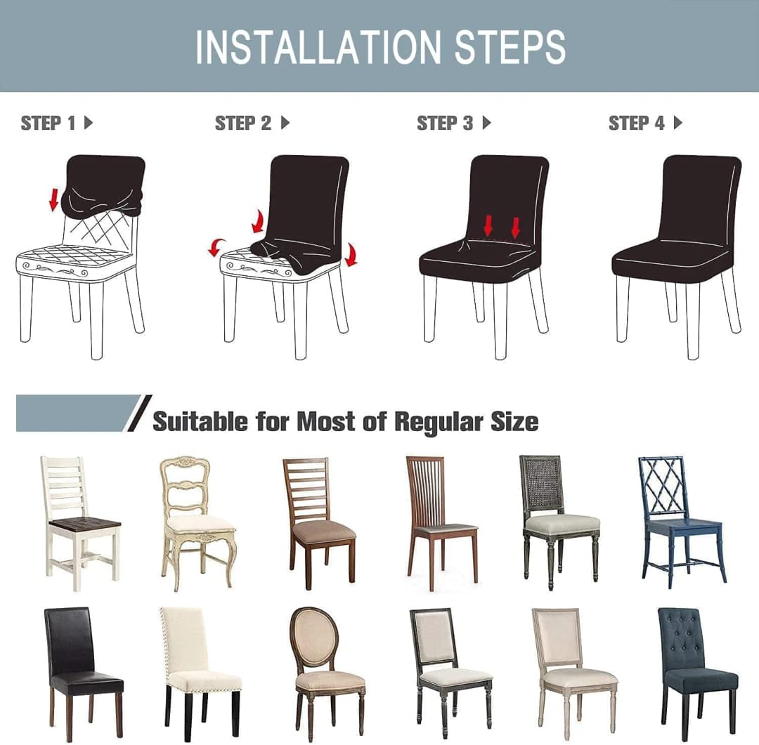 Polar Fleece Frill Soft Stretchable Chair Covers | Sweethomee