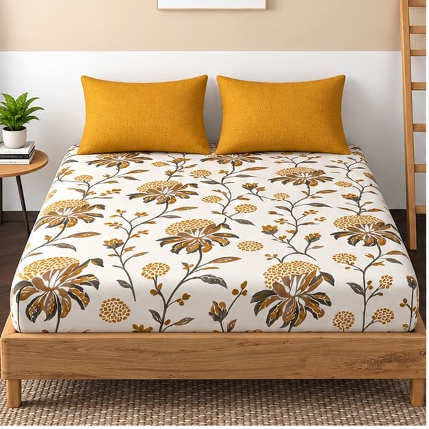Kyasa King Size Fitted Bedsheet