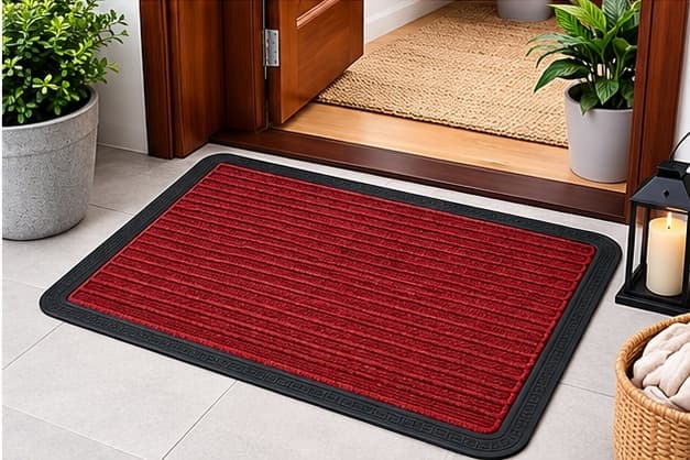 Sweethomee Ribbed Rectangular Door Mat | Anti-Slip Entrance Mat