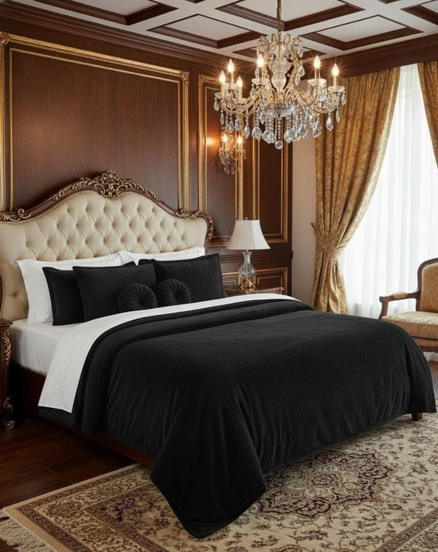 Sweethomee Supersoft Premium Quality Warm King Size Bedding | Set of 5 Pieces King Size Luxury Bed Sheet (1+2+2)