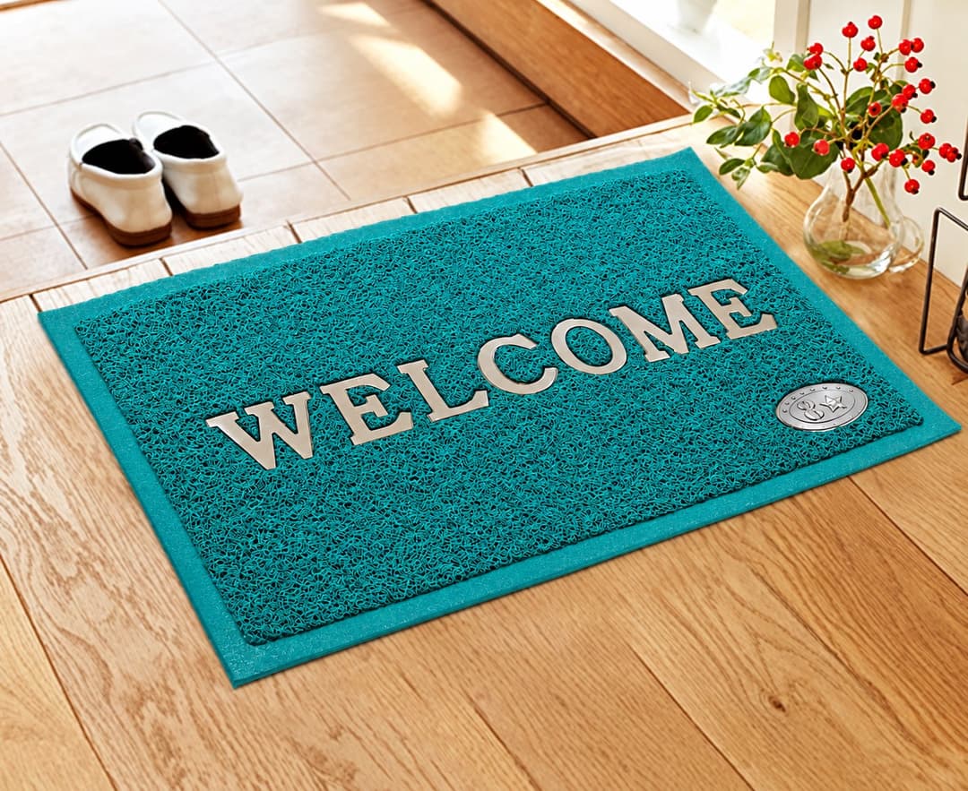 Sweethomee Welcome PVC Door Mat 12mm | Decorative Anti-Slip Entrance Mat