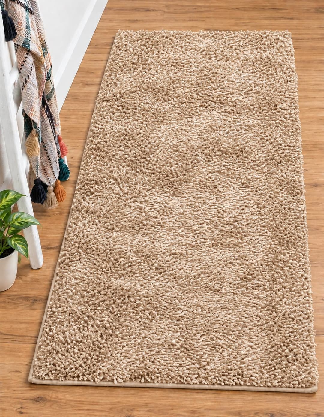 Sweethomee Premium Glossy Shaggy Doormat | Ultra-Soft Chenille Microfiber Bath Mat