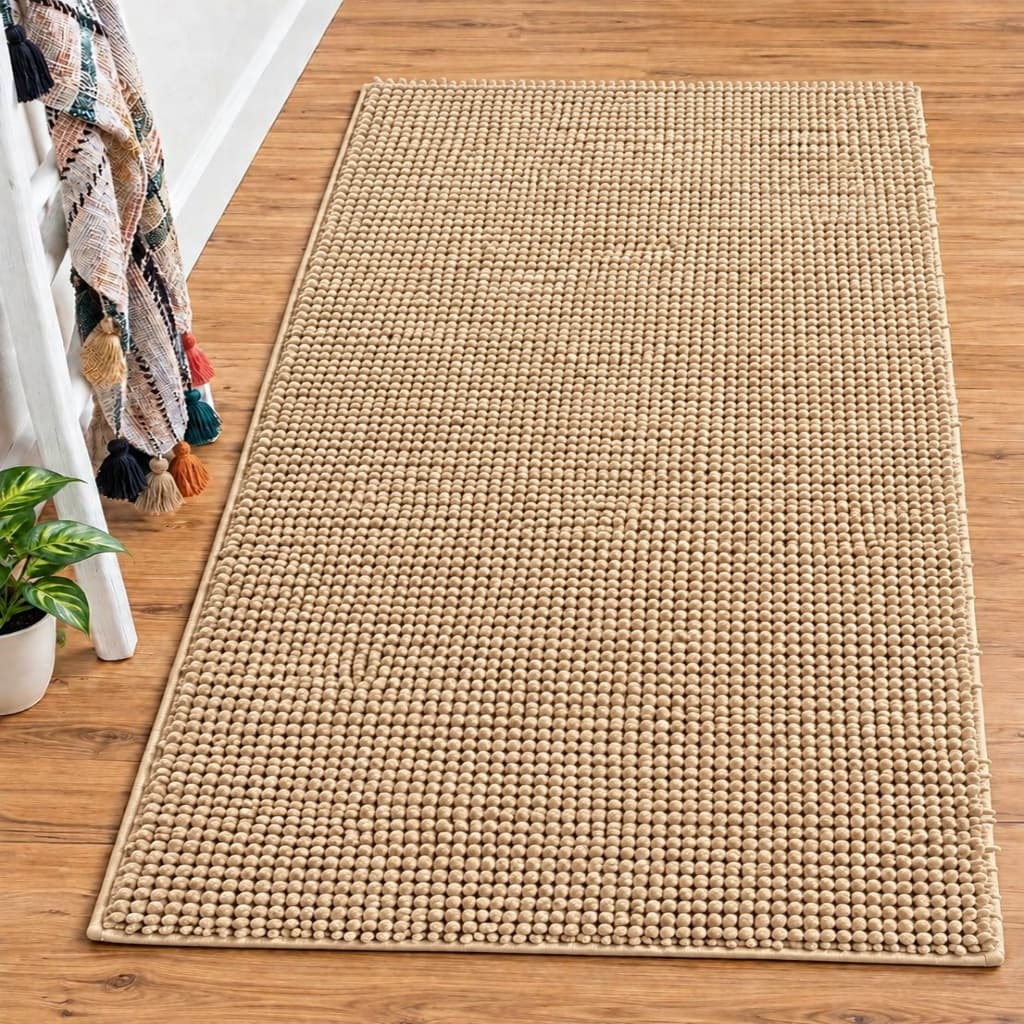 Sweethomee Premium Popcorn Shaggy Doormat | Soft Absorbent Chenille Microfiber Bath Mat