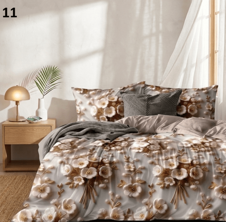 7D Floral Bedsheet 90*100 inches