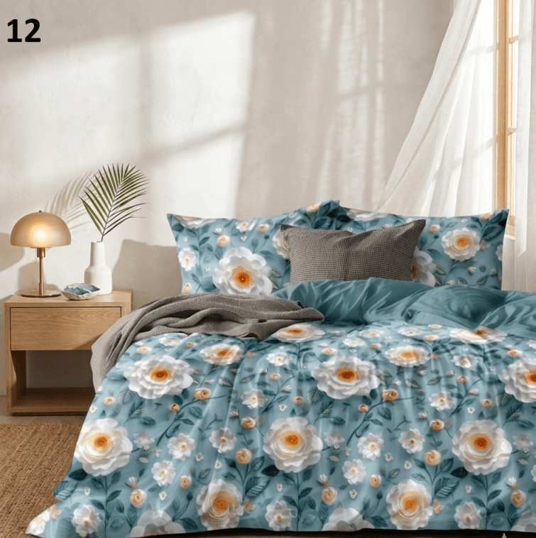 7D Floral Bedsheet 90*100 inches