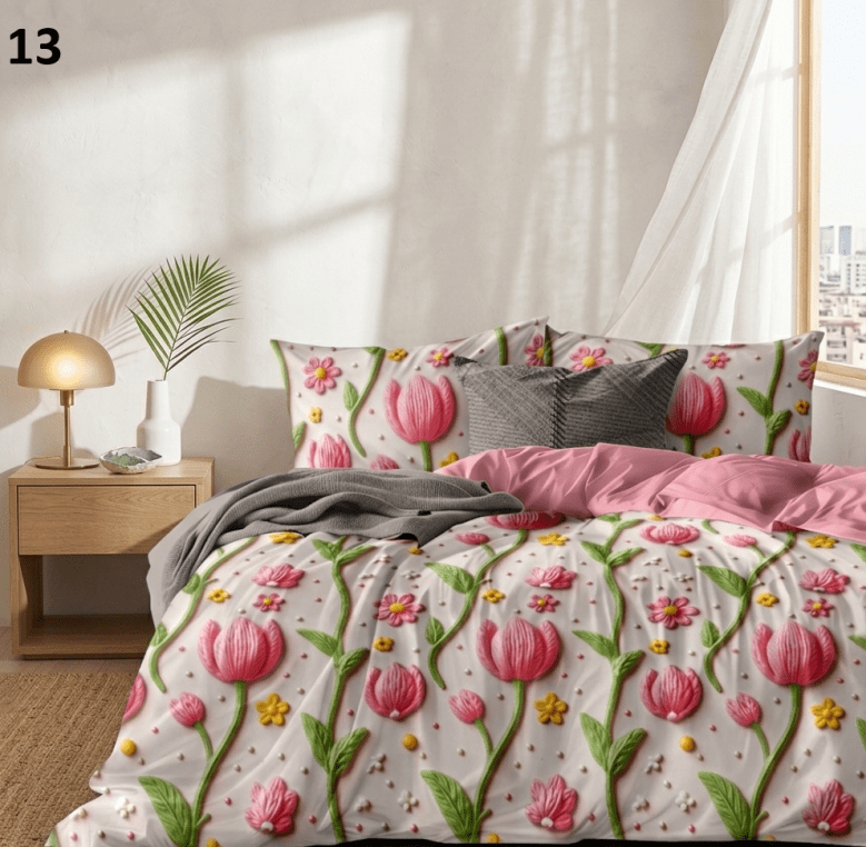 7D Floral Bedsheet 90*100 inches