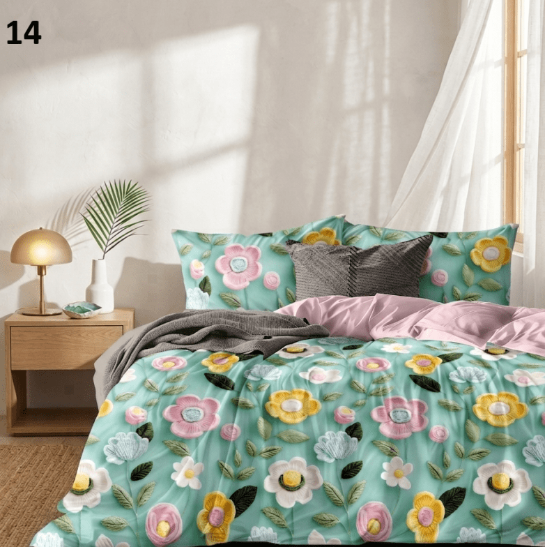 7D Floral Bedsheet 90*100 inches