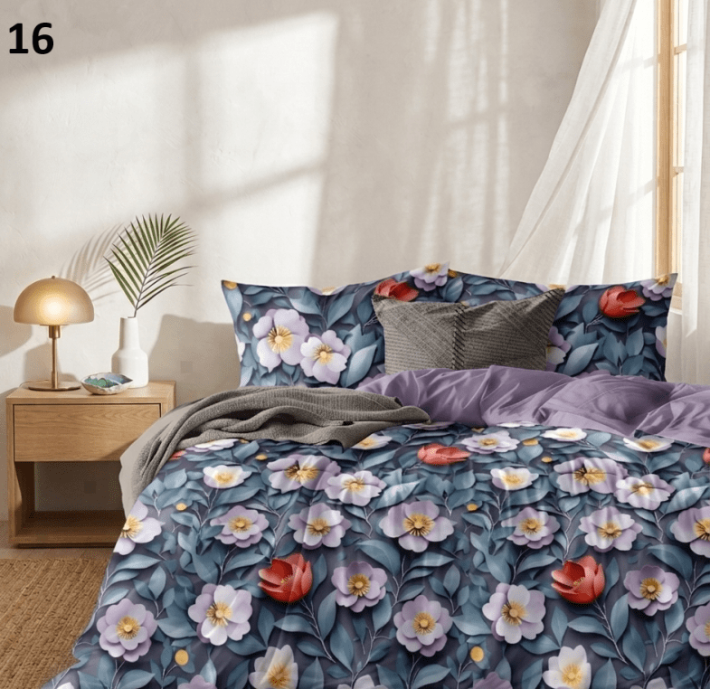 7D Floral Bedsheet 90*100 inches