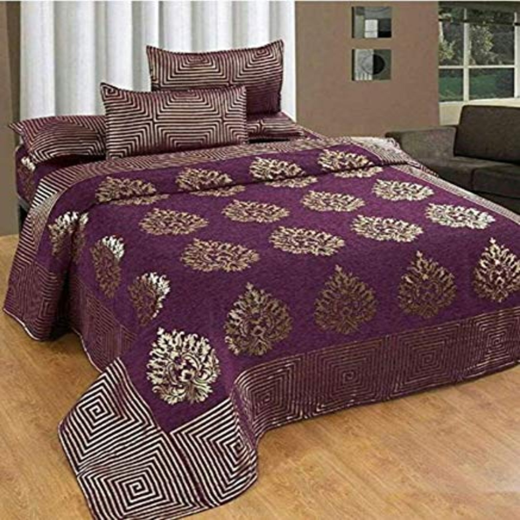 Chenille Bedsheet | Velvet Chenille Weaved Double and Single Bedsheets