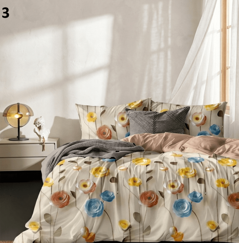7D Floral Bedsheet 90*100 inches