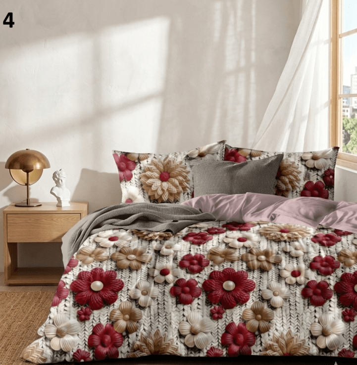 7D Floral Bedsheet 90*100 inches