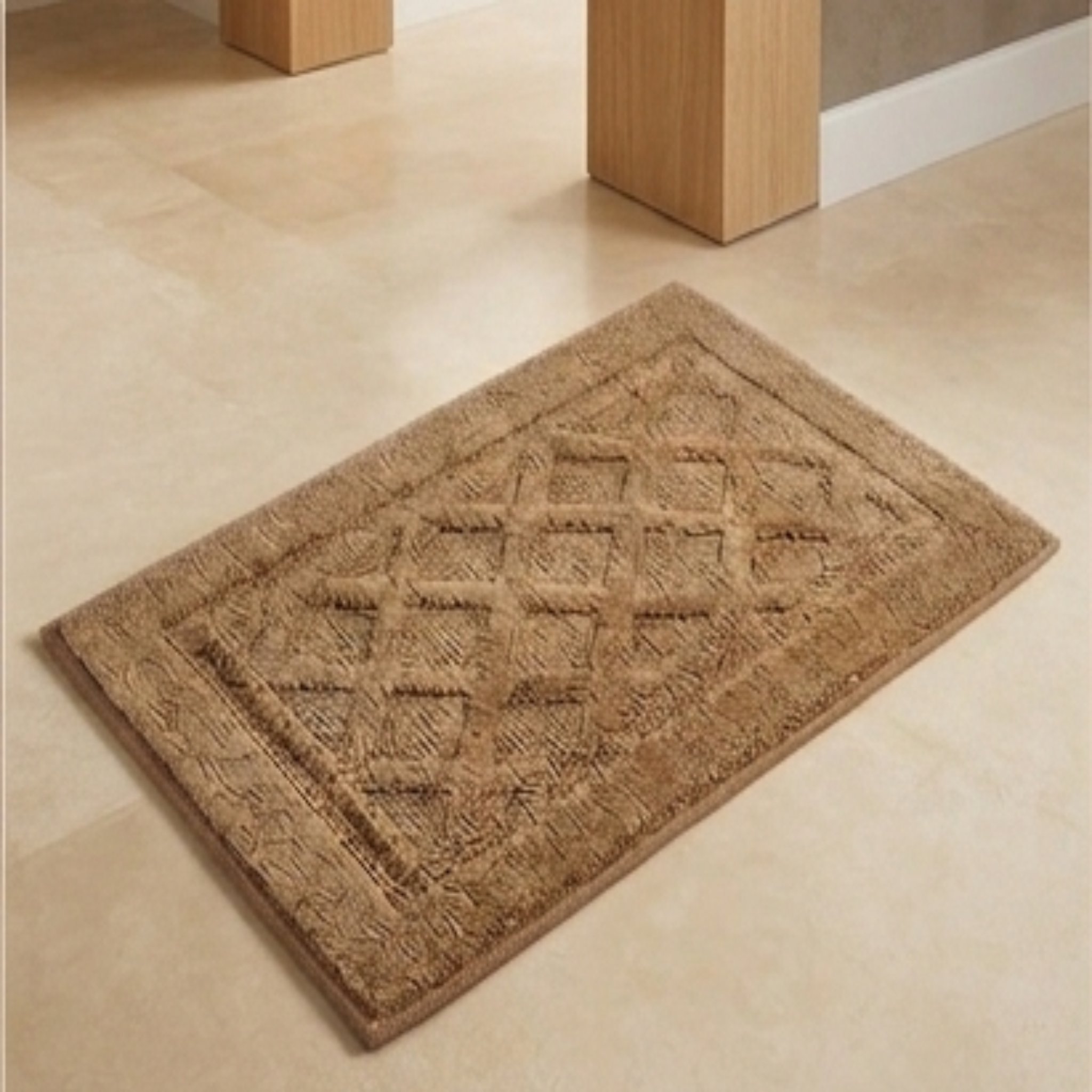 Textured Carved Bathroom Mat
