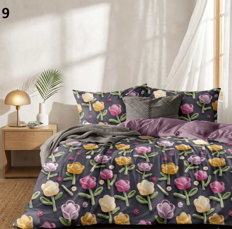 7D Floral Bedsheet 90*100 inches