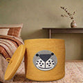 Cute Laundry Storage Bag with Lid - Yellow