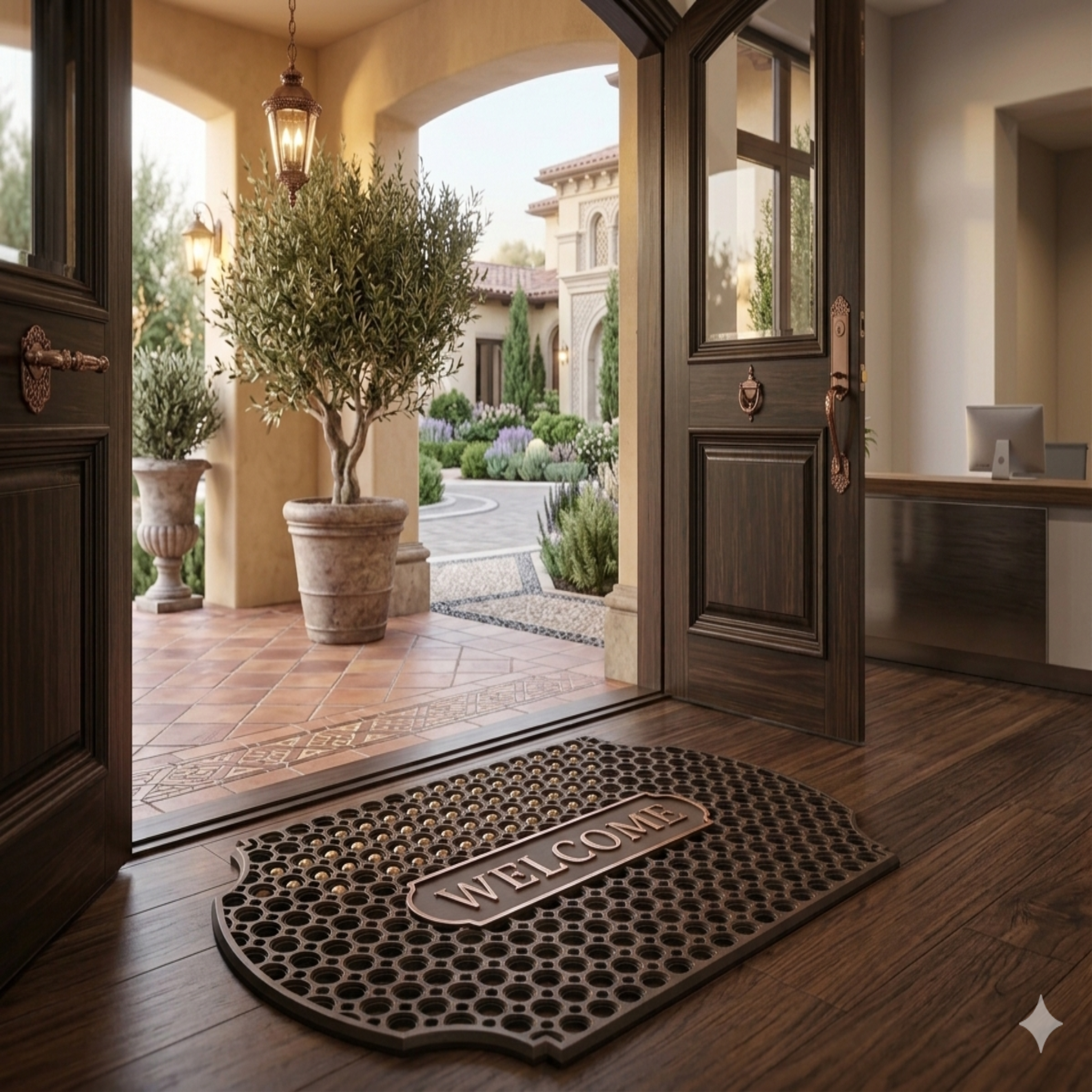 Welcome Hollow Mat | Rubber Mat | Heavy Duty Entrance Mat