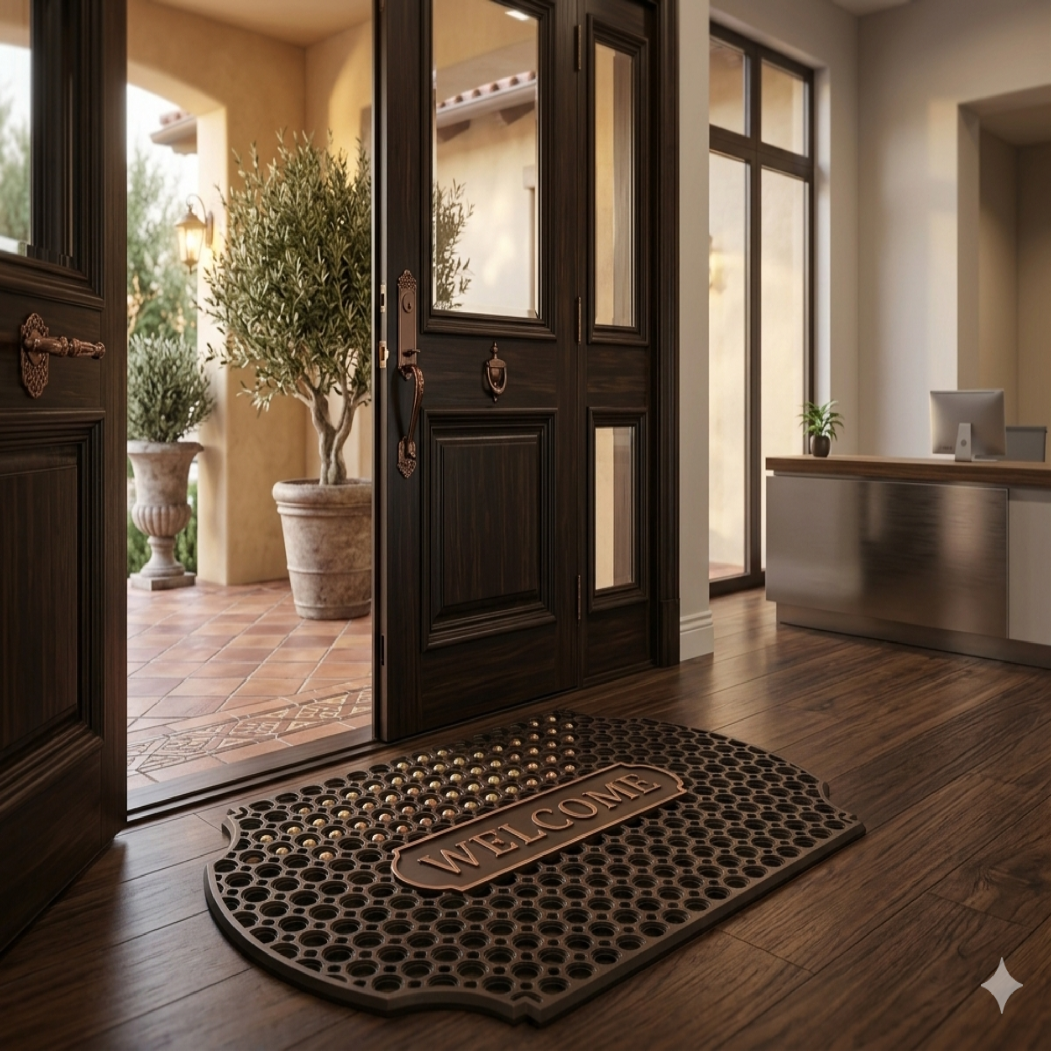 Welcome Hollow Mat | Rubber Mat | Heavy Duty Entrance Mat