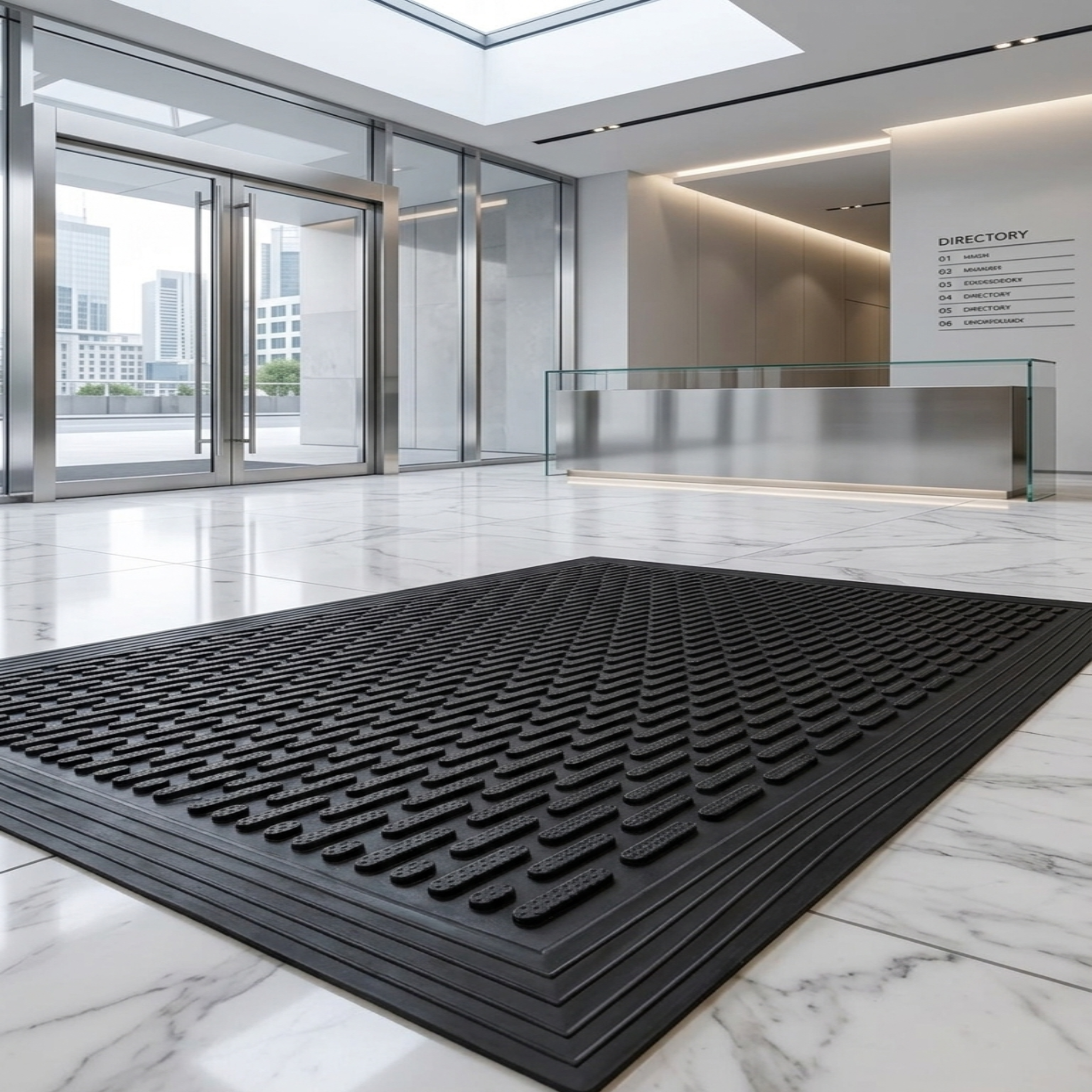 Black Rubber Door Mat | Black Rubber Floor Mat | Heavy Rubber Pin Mat