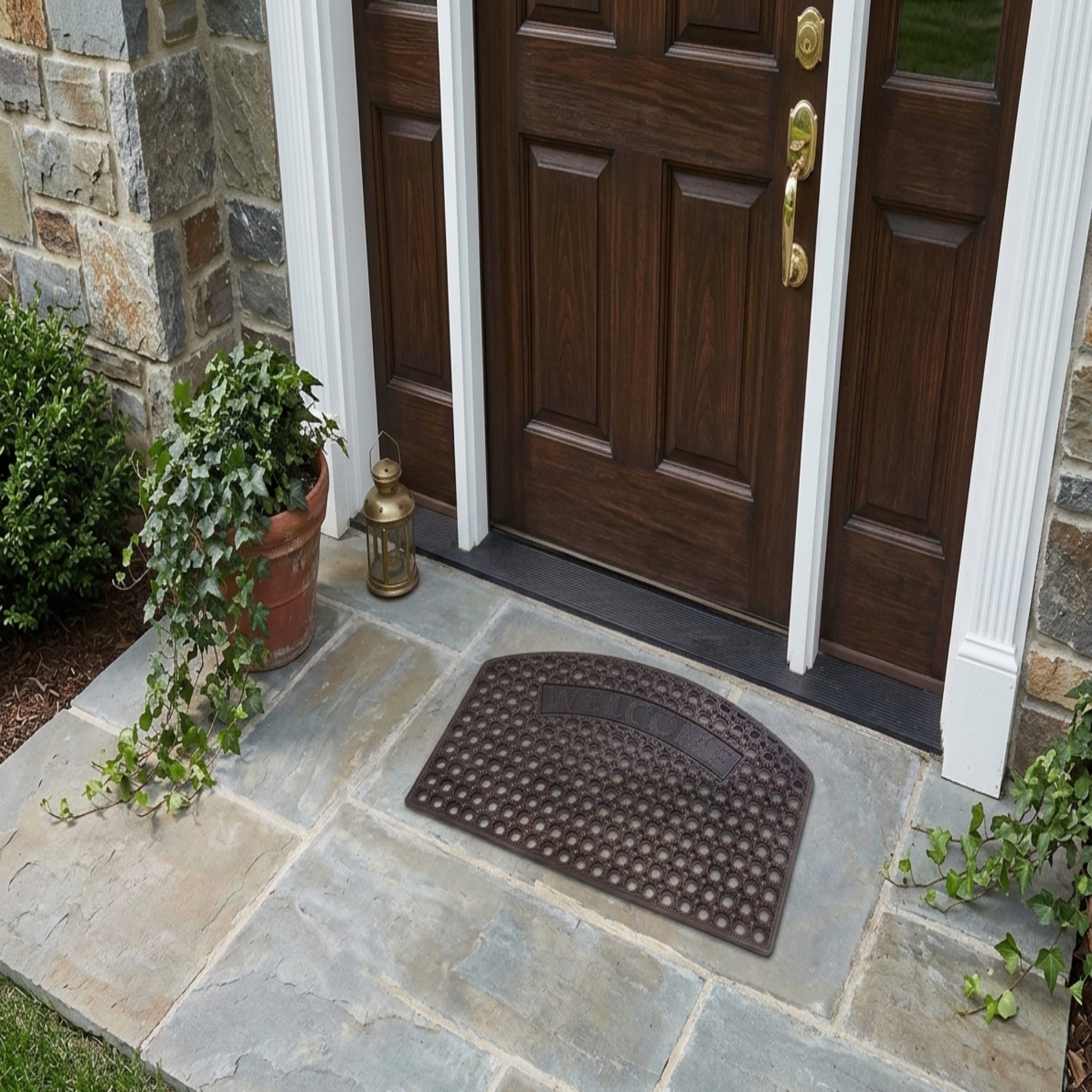 Welcome Hollow Mat | Rubber Mat | Heavy Duty Entrance Mat