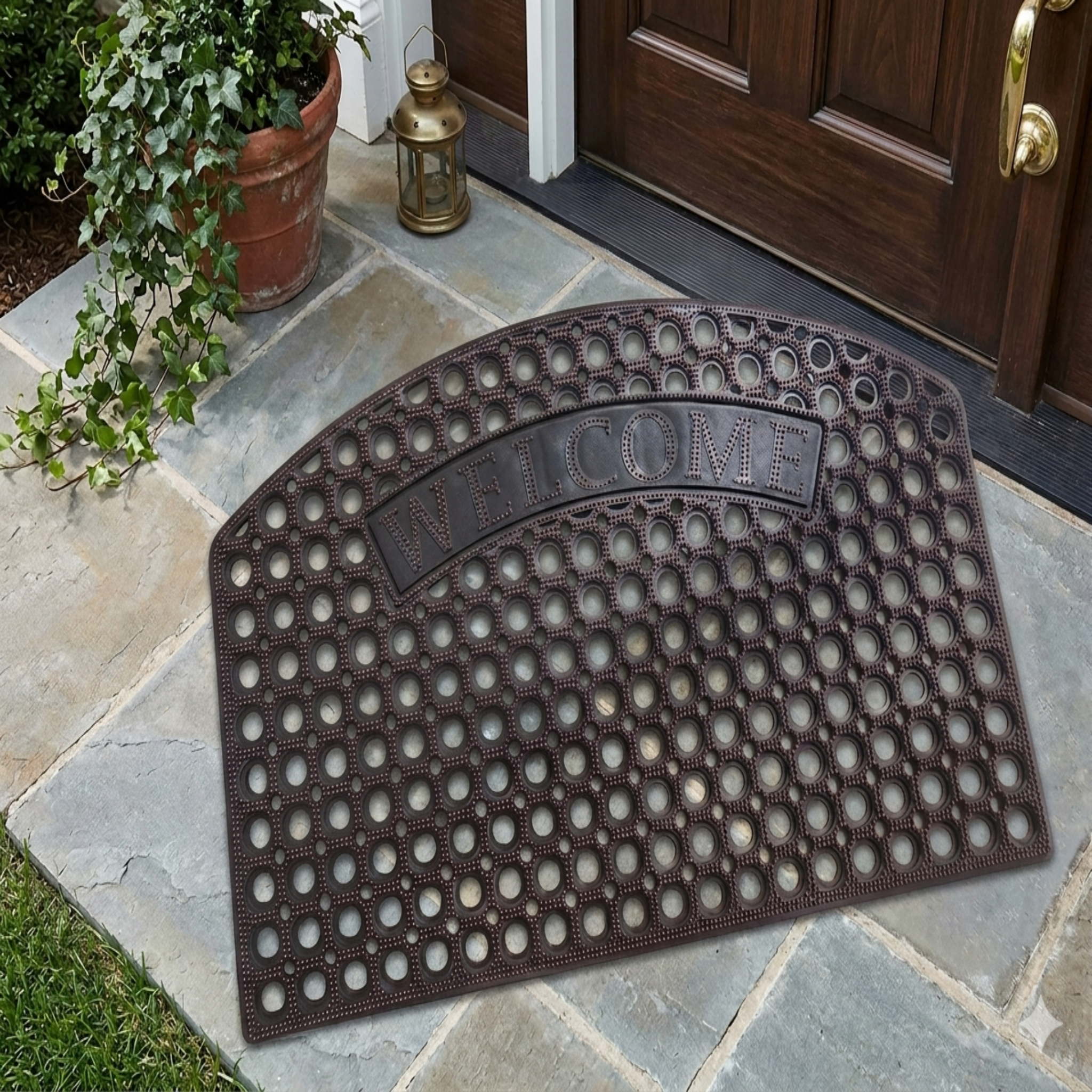 Welcome Hollow Mat | Rubber Mat | Heavy Duty Entrance Mat
