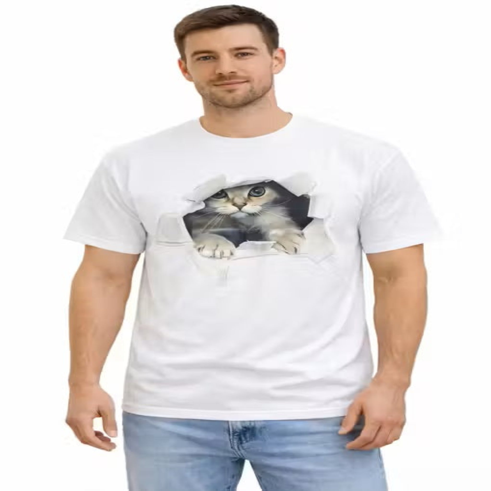 Customized Printed Polyester T-Shirts | Printed Polyester T-Shirts | Anime Printed T-shirts | Animal Printed T-shirts | Personalized T-shirts