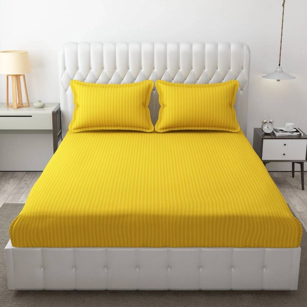 Solid Strip Bedsheets | Hospital & Hotel Bedsheet
