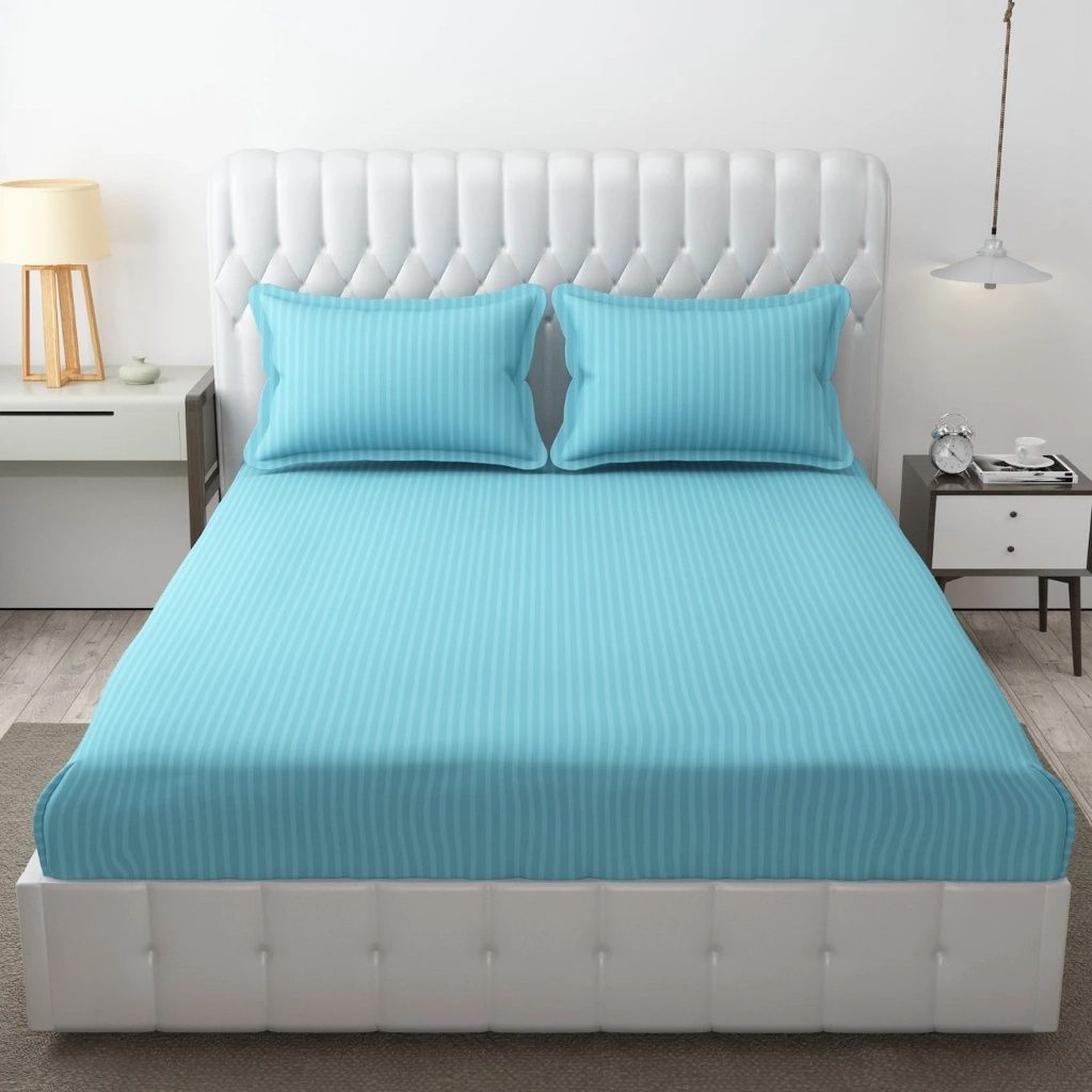 Solid Strip Bedsheets | Hospital & Hotel Bedsheet