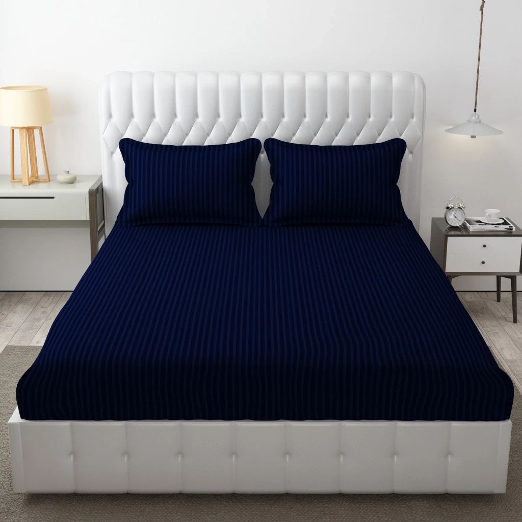 Solid Strip Bedsheets | Hospital & Hotel Bedsheet