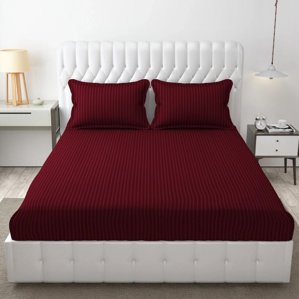 Solid Strip Bedsheets | Hospital & Hotel Bedsheet