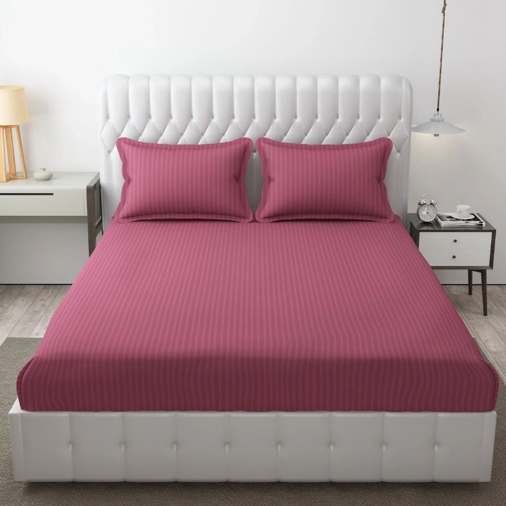 Solid Strip Bedsheets | Hospital & Hotel Bedsheet