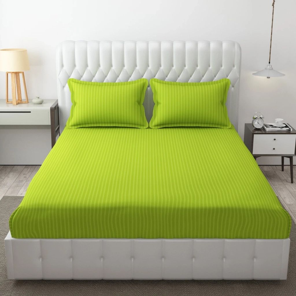 Solid Strip Bedsheets | Hospital & Hotel Bedsheet