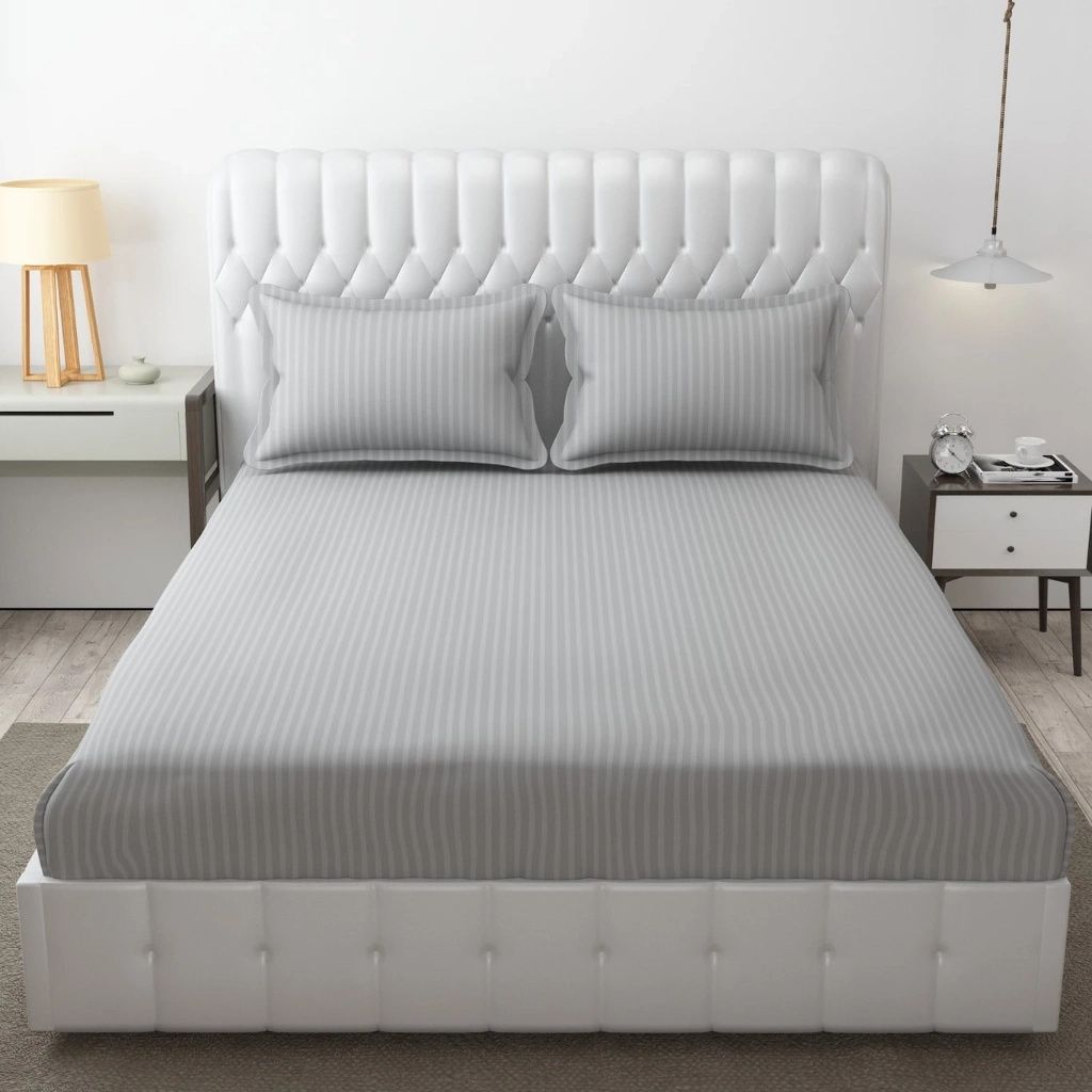 Solid Strip Bedsheets | Hospital & Hotel Bedsheet